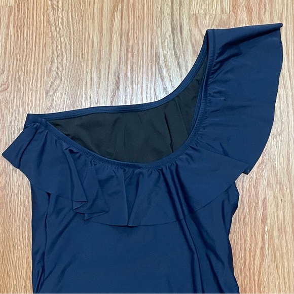 J. Crew Navy One-Shoulder Swim Suit - Picture 5 of 7